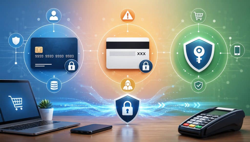 Cardholder data, CVV, and payment token security illustration